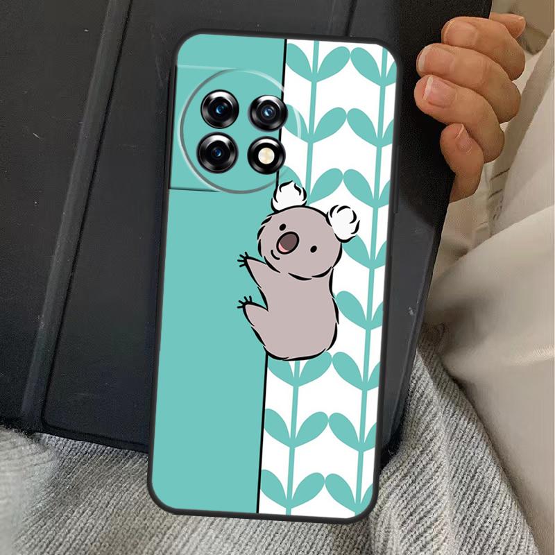 Cartoon Painting Animal Koala Case For OnePlus 13R 12R 10R 13T 10T 8T 15 13 12 11 Nord CE 4 3 2 Lite N20 N30 Nord 5 Cover