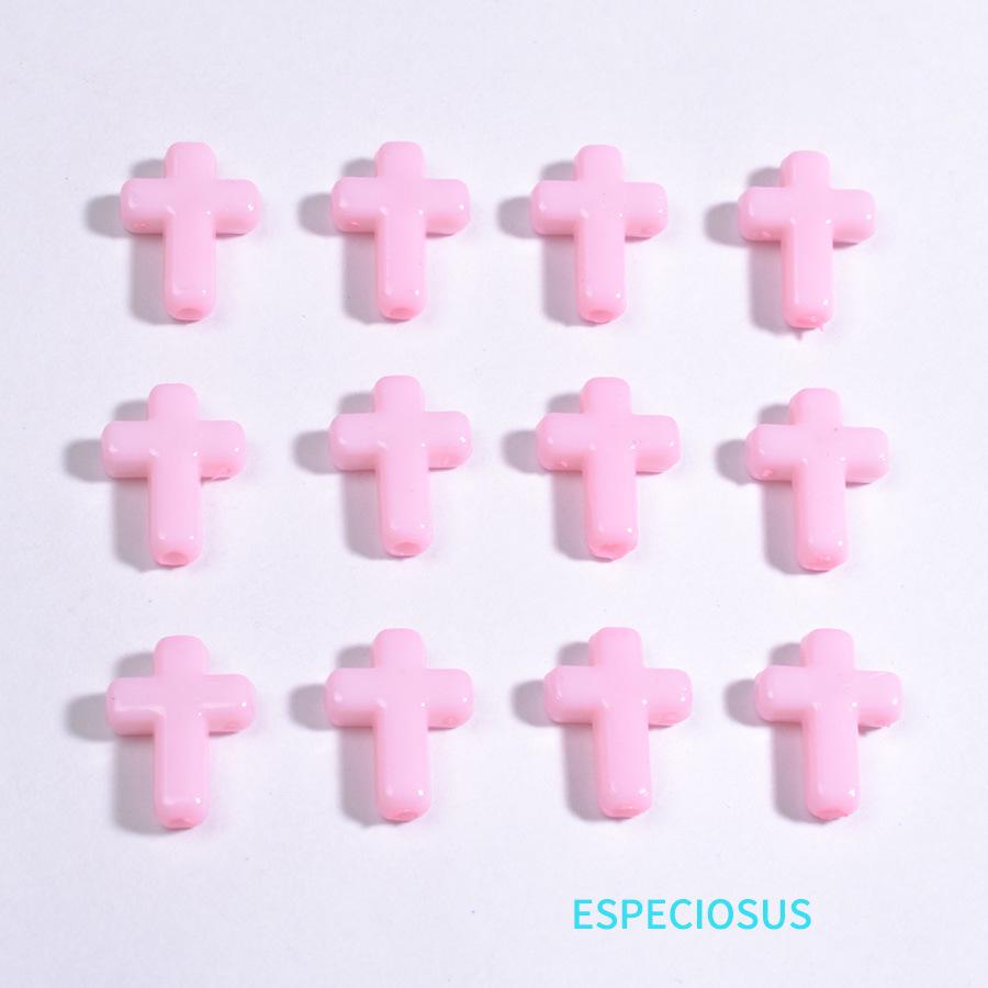Colored Acrylic Cross Beads for DIY Jewelry and Bracelets