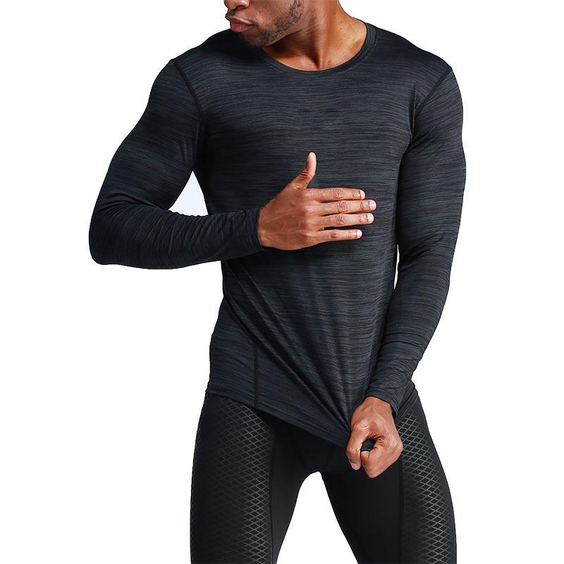 Men's Cross-Border Athletic Wear: Long-Sleeve Tight-Fit Basketball & Running Suit for Autumn/Winter.