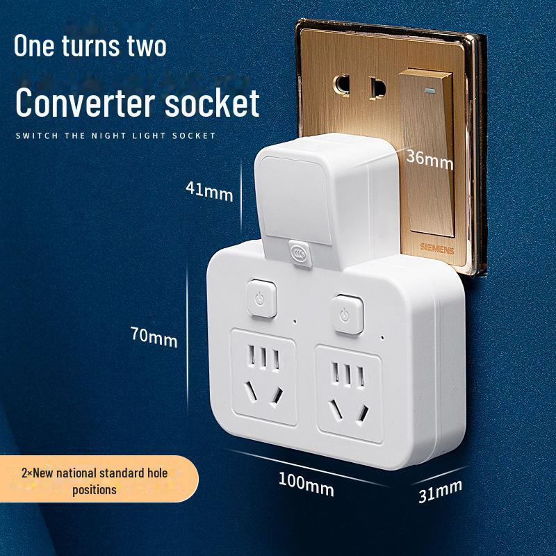 Multi-Function USB Wireless Converter: Home Office Socket Board with Night Light