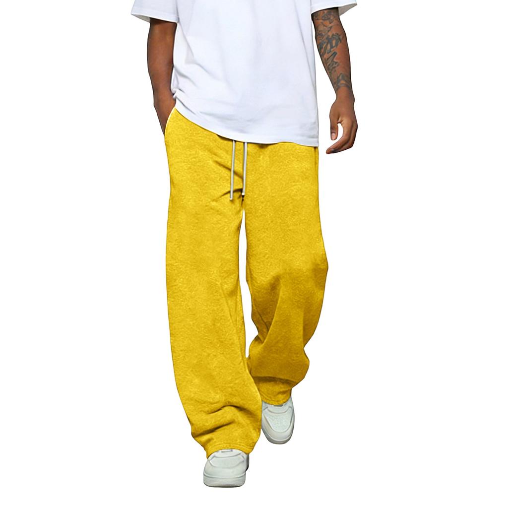 Men's Color Loose Wide Leg Sweatpants Men's Casual Fashion Sweatpants