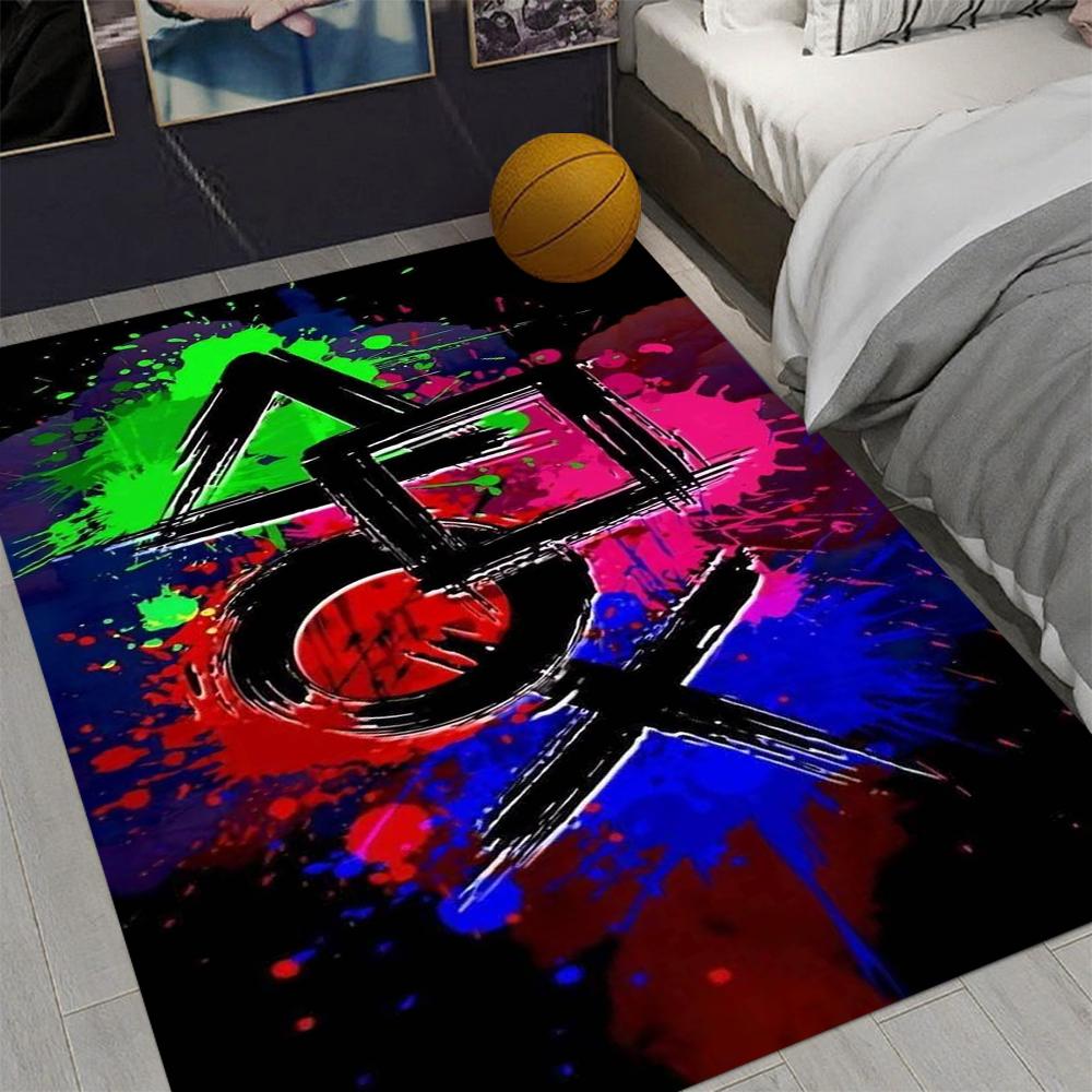 3D Cartoon Gamer Game Controller Area Rug ,Carpet Rug for Living Room Bedroom Sofa Doormat Decoration ,Kid Play Non-slip Floor Mat