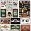 Central Perk Friends Metal Signs Decor Posters for Bedroom Club Tin Sign Decorative Plaques Painting Wall Aesthetical Decorat