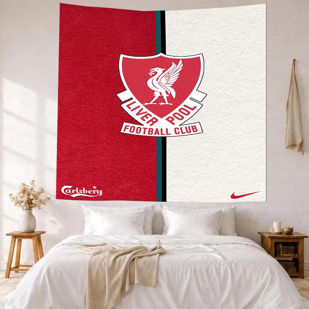 Liverpool Football Club Logo Wall Decor Tapestry Art For Pet Memorial Birthdaywedding Party Backdrop Family Gift