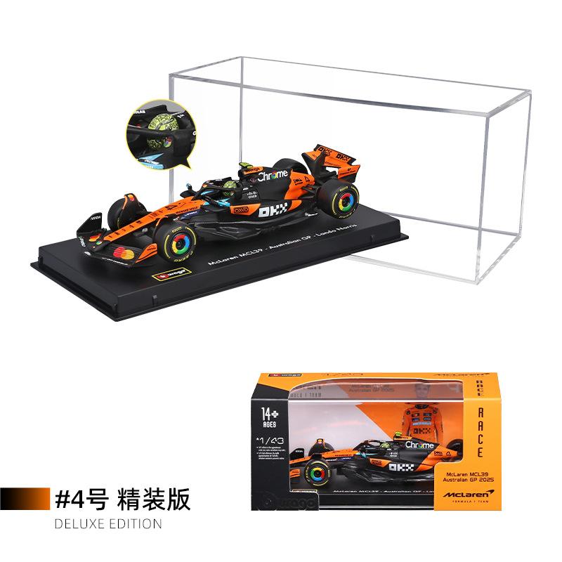 Nieuw op voorraad Bburago F1 1:43 Mclaren Mcl39 Australië F1 Helm Versie Legering Minatuur Kampioenen Auto F1 Model Speelgoed