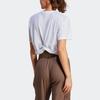 adidas Crop Tops Women's White Crew Neck Moderate IB8564