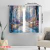 2 Stück, 2D-Flachdruck Kreative Vorhänge Verzauberte Winterlandschaft Vielseitig Langlebig Polyester (ohne Stange) Dekorationen für Zuhause