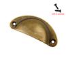 1/6pcs Cup Drawer Half Moon Furniture Hardware Retro Shell Pull Kitchen Drawer Wardrobe Door Antique Brass Iron Handles