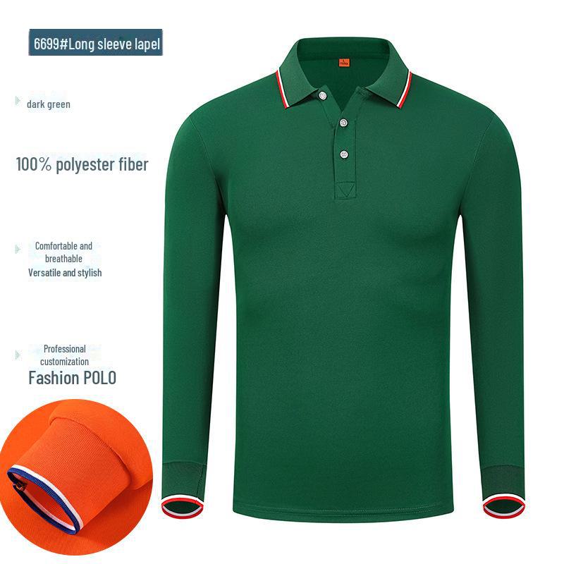 Polo Shirt with Custom Logo, Long-Sleeve, Autumn/Winter, Cultural Ad Shirt