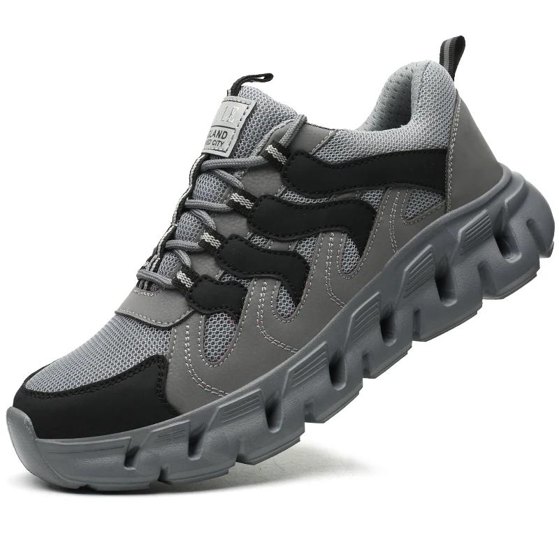 

Light work shoes for men with iron professional man safety shoes non-slip work boots men steel nose safety sneakers man 46 36