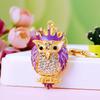 Owl Crystal Keyring Charm Pendant Handbag Purse Bag for Key Ring Chain Keychain