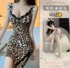 Sexy lingerie leopard print suspender nightgown passion seduction lace bed flirting suit flirting lingerie