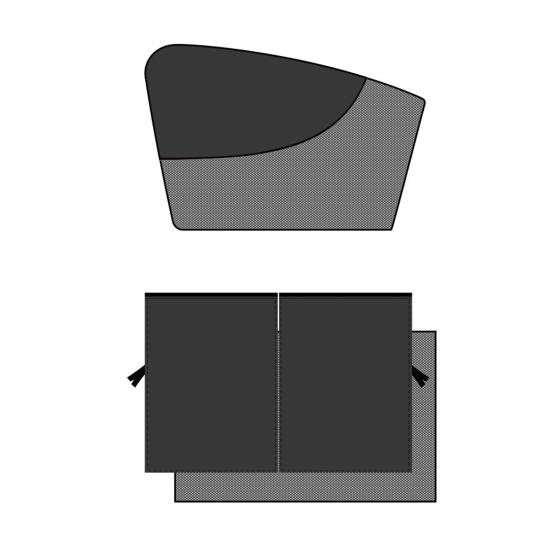 Car Side Window Sunshade Cover Double Layer Car Privacy Curtain Strong Magnetic Adsorption Simple Installation UV-Proof Auto Windshield Sunshade