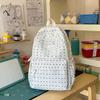 Schoolbag High-value Schoolbag Female Middle School Student Large Capacity Mori Personalized Backpack Cute Polka Dot Lightweight Travel Backpack