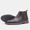 fashion Autumn Men's Leather Shoes Slip-on Leather Boots Handmade British Casual Business Chelsea Boot Men Ankle Boots Zapatos De Hombre