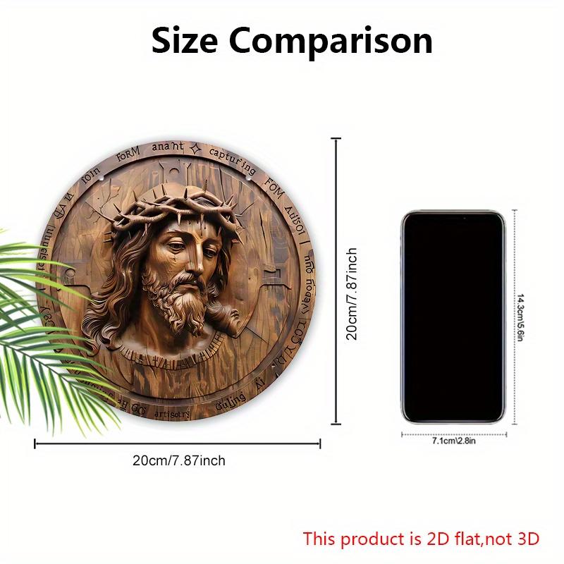 2D Flat Vintage Good Friday Wooden Sign - Jesus Navidad Round Plaque for Front Door, Wall, Church Hanging Decor - Ideal Gift for Friend