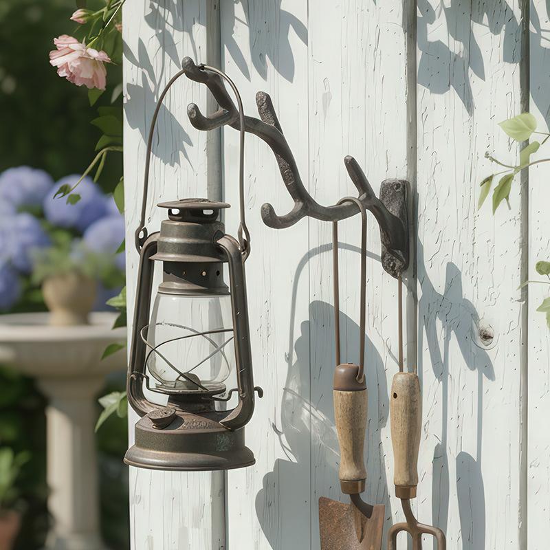 Wall Heavy Duty Home Storage Rack for Hanging Plants Pots Baskets Lanterns Wind Chimes Outdoor Indoor