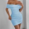 Women's dress, European and American style, sexy off-shoulder fashion, tight-fitting bodycon dress