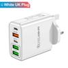 80W USB Charger PD Fast Charging Type C Mobile Phone Adapter For iPhone 15  Quick Charge EU/US/UK Plug Wall Charger
