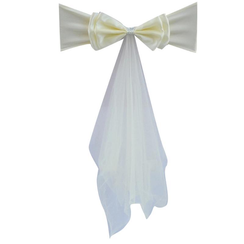 652F Satins Chair Cover Chair Sashes for Wedding Ceremony Dining Hall Party Outdoor Decoration Easy to Install