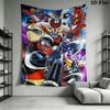 Grendizer Goldorak anime Wall Tapestry Aesthetic Wall Hanging Printed Fabric Blanket Decorative Tapestries for Bedroom Living Room Home Decor