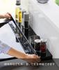 Yamazaki (Yamazaki Industries) Extendable Depth Exhaust Vent Cover for 75cm Stovetops, Black, Approx. W79 x D10-16.5 x H3.7cm, Tower Stovetop Back