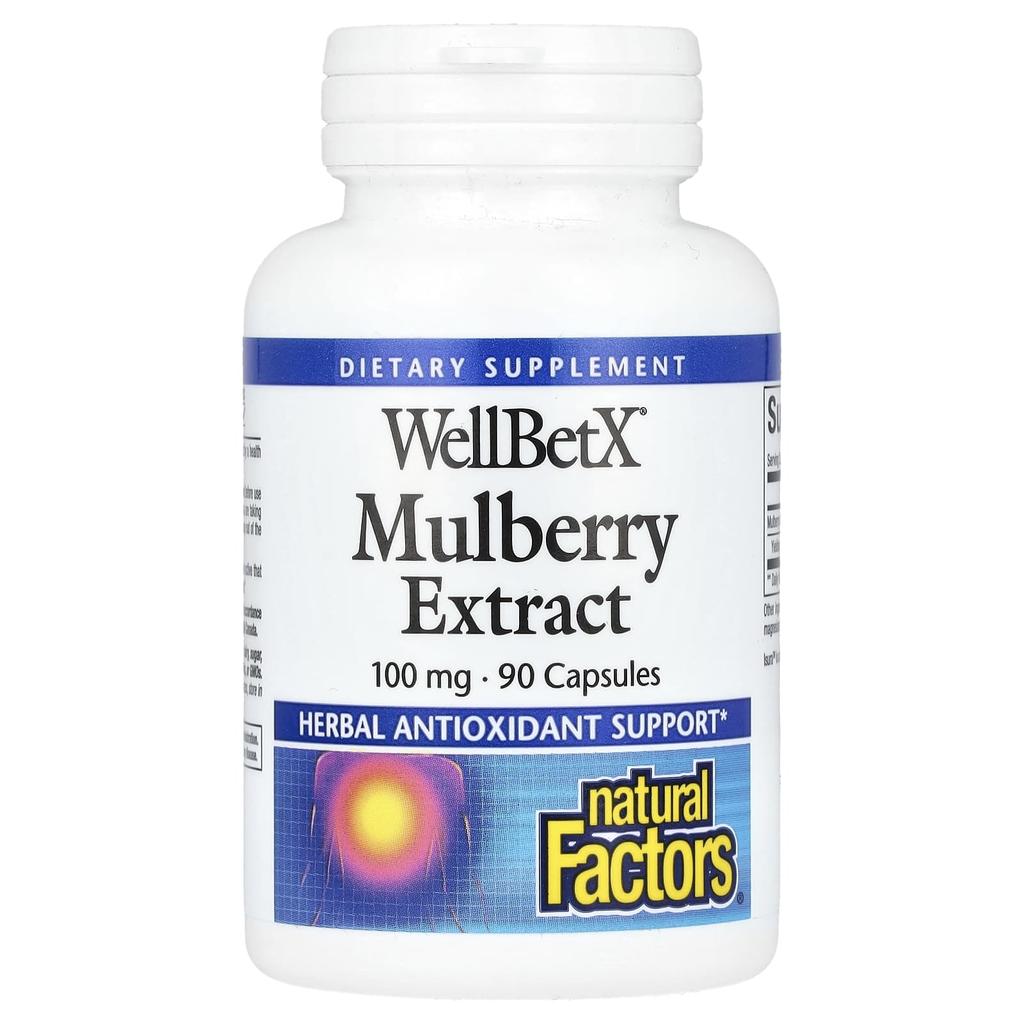 Wellbetx, Mulberry Extract, 100Mg, 90 Capsules