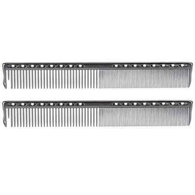 2pcs Professional Stainless Steel Haircut Comb Salon Hairdressing Comb Styling ToolBlack