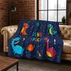 Safari Friends Print Blanket Reversible Flannel Throw for Animal Lovers AllSeason Comfort Wild Adventure Gift