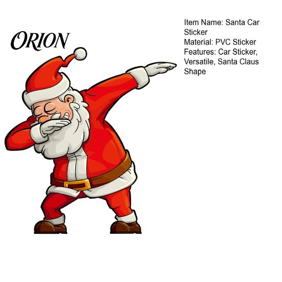 Waterproof Christmas Car Sticker Santa Claus Gesture Sticker, PVC Decal, Self Holiday Party Adhesive Exterior Accessories for Auto Body Windows