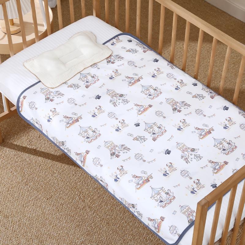 

Багаторазовий бавовняний дитячий пелюшковий килимок: Дихаючий, Непротікаючий Захисник Матраца 50x70 cm