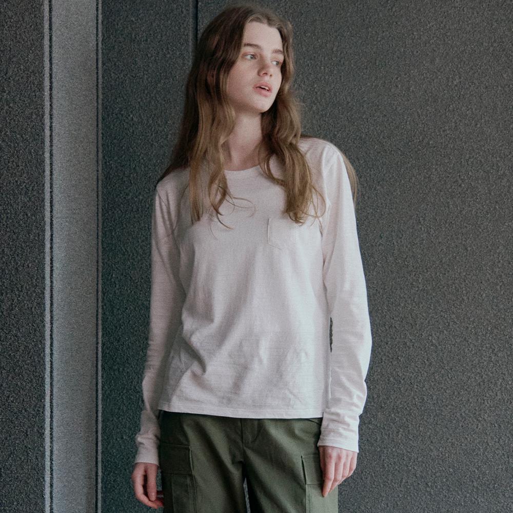 MARKM Women'S Single Pocket L/S Slub Tee (Miibb8753)