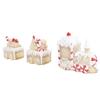 Xmas Train Three Part Resin Creative Cute Fade Resistant Xmas Train Figurine for Decoration