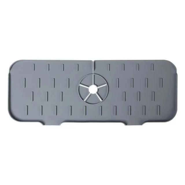 

Украшения стола и аксессуары Защита Абсорбирующий кухонный силиконовый индивидуальный столовый коврик для раковины Защитная накладка для. Сливной кран 37X13.5cm&Round серый