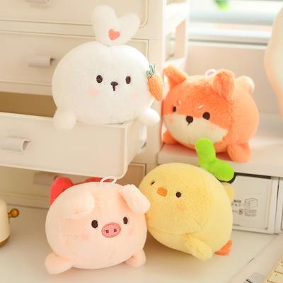 4 Style Stuffed Animals Soft Plush Toy PenguinDuck Fox Rabbit Pig  Appease Dolls For Baby Boy Girl Sleeping Toys
