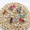 2 Pieces of 35 * 45mm Alloy Rhinestone Glass Bow Pearl Pendant DIY Wine Glass Decoration Clothing Hair Accessories