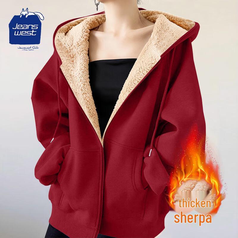 

JEANSWEST CLUB Women s Lambswool Hooded Sweatshirt M