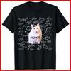 Huh? Cat Meme Funny Meme Huh Cat Math for Matimathic Black Cotton T-Shirt S-5XL