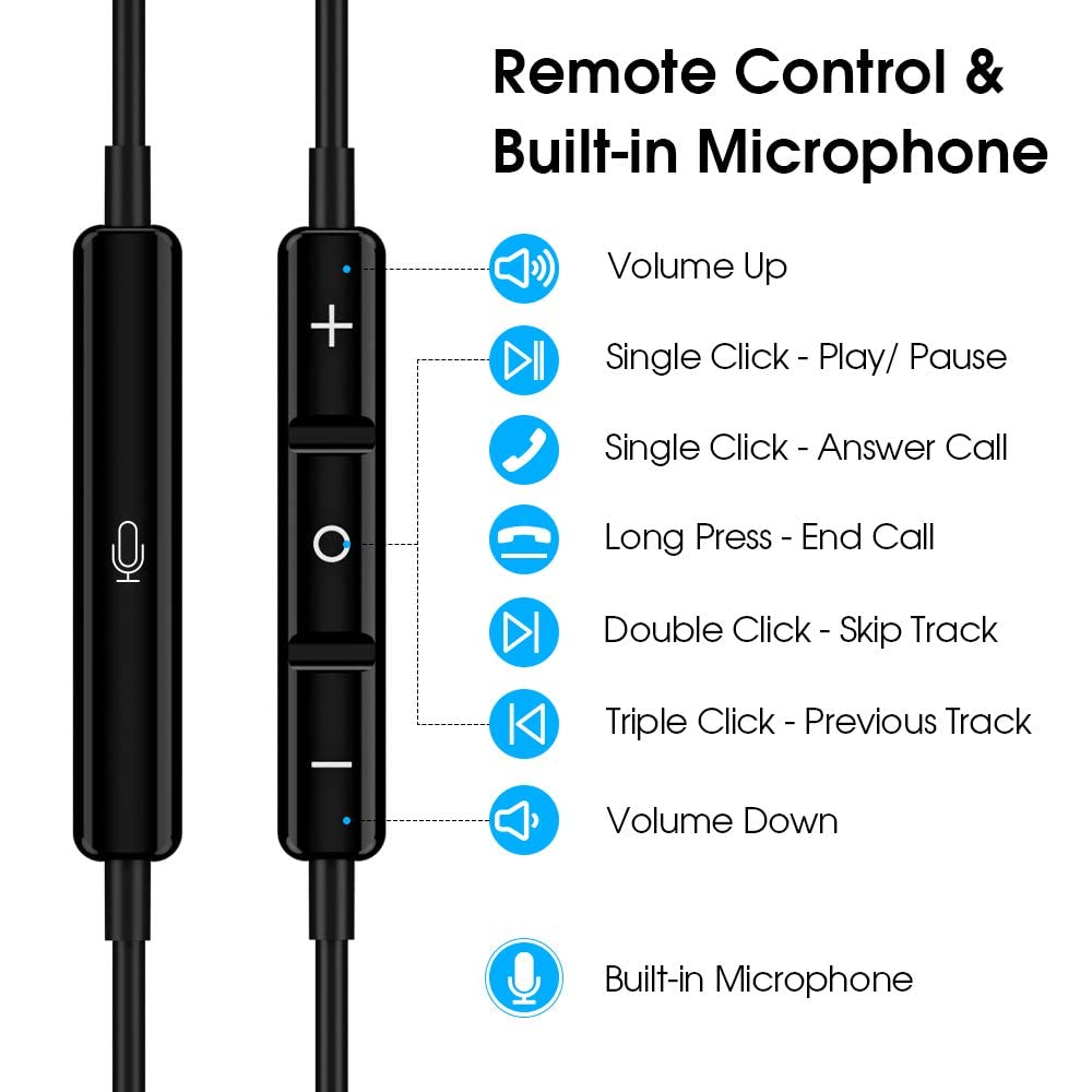 wired USB Type C magnetic compatible with iPhone 16 15 Pro max Pro Air 4 mini Pixel 8a Pro with calls heavy bass DAC HiFi sound remote control black