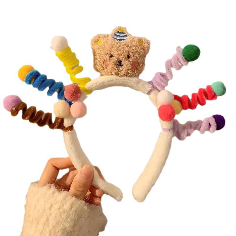 Adorable Bear Headband for Toothbrushing and Face Washing - Cute Cookie Hair Accessory with Hair Clip