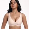 Seamless Jelly Underwear Deep V Thin Soft Support Comfortable Feeling Large Chest Small U Back Sexy Bra