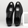 2025 New Inner Height Increase 8cm Leather Shoes Men's Three Joints Business Wear Derby Shoes Leather Pointed Casual Wedding Shoes Men