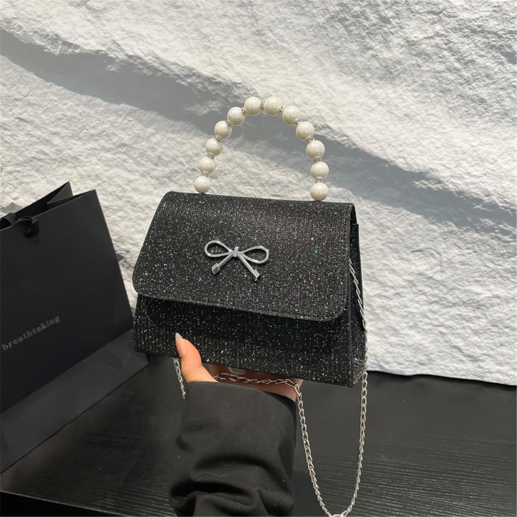 Pink Tote Bowknot Bags Women Single Shoulder Crossbody Bags Niche Fashion Cute Small Square Bag