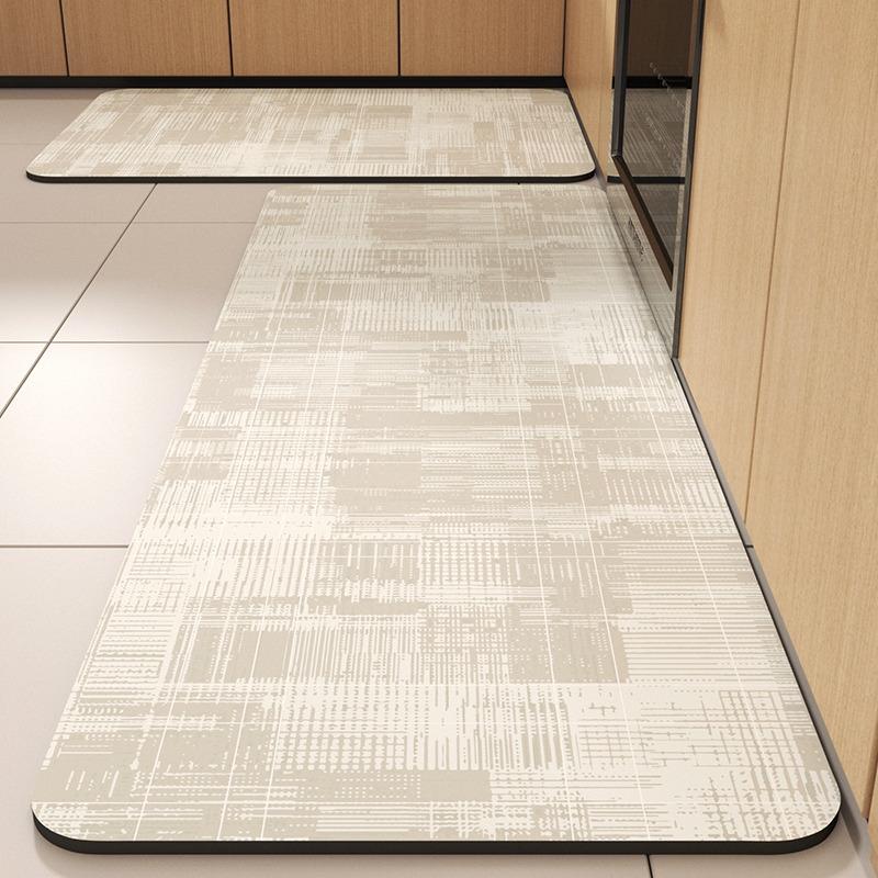 PVC Kitchen Carpet Non-slip Oil-proof Floor Mat Leather Waterproof Foot Mats Home Decoration Long Strip Rug Alfombra De Cocina