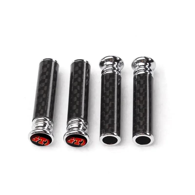 2026 Hot For VW VOLKSWAGEN 4PCS Carbon Fiber Car Door Lock Pins Bolt Cover For Volkswagen Passat Santana Tiguan Golf Bora Jetta
