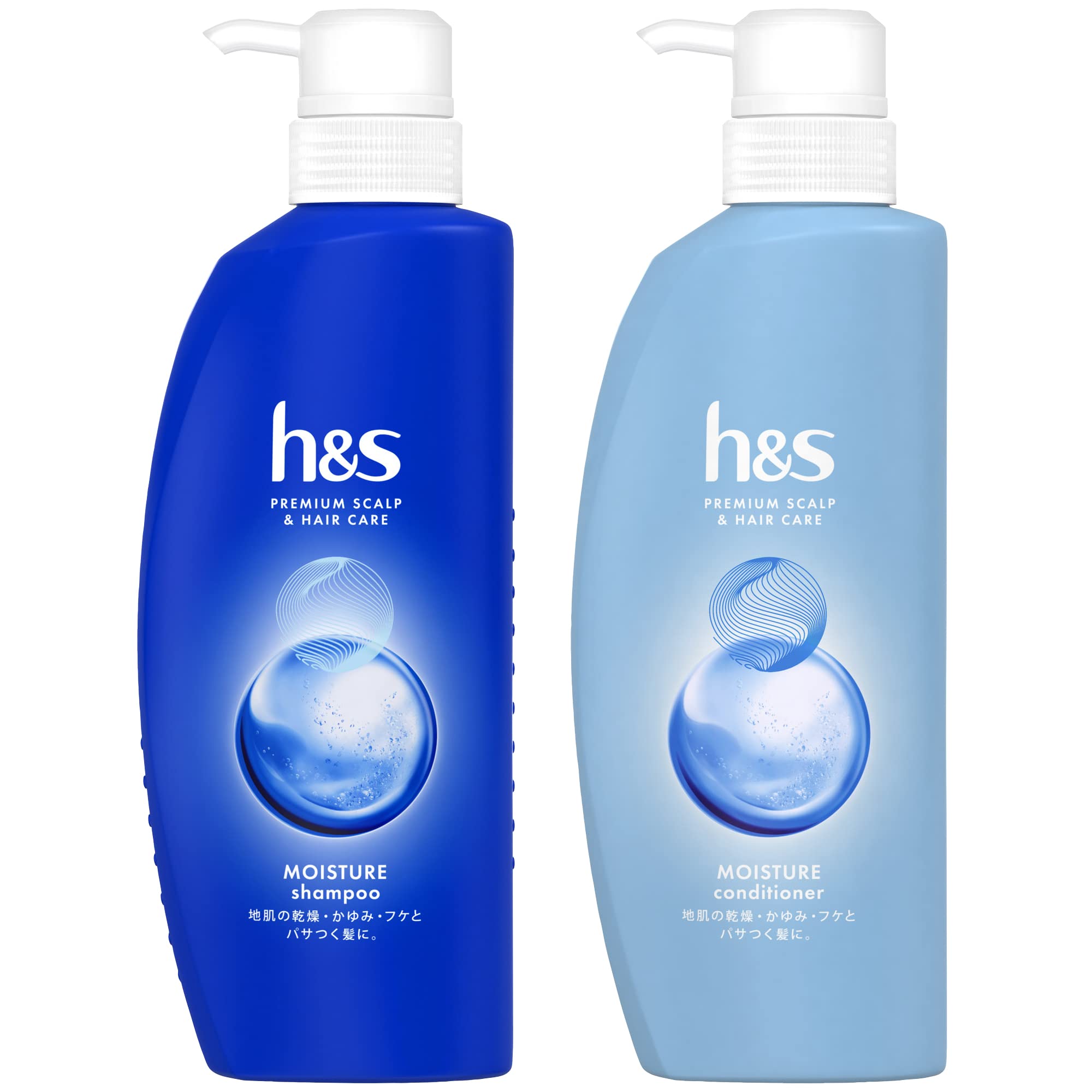 

Shampoo Conditioner 350mL 350g Pump Set Moisture h&s (H&S) & + H&S синій