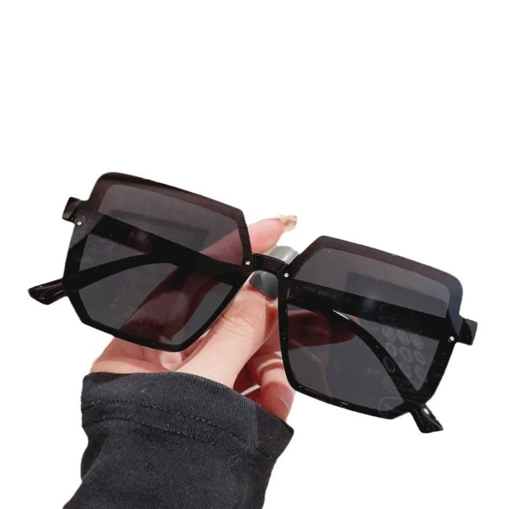Big Frame Vintage Sunglasses Women Men Brand Square Sun Glasses Retro Eye Glasses Goggle for Male Female Polygon Sunglasses