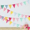 Colorful DIY Triangle Flag Bunting for Christmas, Wedding, Birthday, Party Decoration
