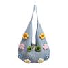 2026 Women's One-Shoulder Tote: Large Capacity, Three-Dimensional Floral Hollow Woven Design