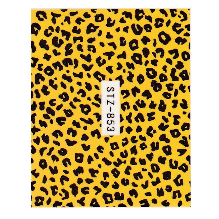 5 ark Water Transfer Nail Stickers Leopard Print Decals Animal Watermark Polish Wraps Tips Negle Art Decorations STZ846